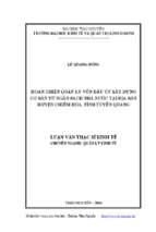 Hoàn thiện quản lý vốn đầu tư xây dựng cơ bản từ ngân sách nhà nước tại địa bàn huyện chiêm hóa tỉnh tuyên quang