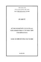 Hỗ trợ sinh kế đối với người lao động khmer từ thực tiễn tỉnh bình dương