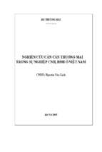 Nghiên cứu cán cân thương mại trong sự nghiệp công nghiệp hoá hiện đại hoá ở việt nam