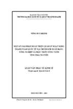 Một số giải pháp hoàn thiện quản lý hoạt động thanh toán quốc tế tại chi nhá nh ngân hàng nông nghiệp và phát triển nông thôn tỉnh thái nguyên