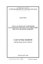 Nâng cao năng lực cạnh tranh của ngân hàng thương mại cổ phần đầu tư và phát triển việt nam chi nhánh vĩnh phúc