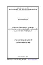 Giải pháp nâng cao thu nhập cho hộ nông dân nghèo khu bảo tồn thiên nhiên cham chu tỉnh tuyên quang