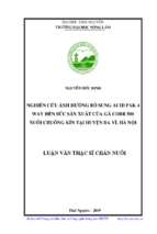 Nghiên cứu ảnh hưởng bổ sung acid pak 4 way đến sức sản xuất của gà cobb 500 nuôi chuồng kín tại huyện ba vì hà nội