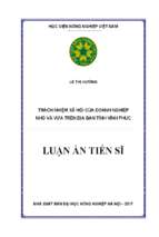 Trách nhiệm xã hội của doang nghiệp nhỏ và vừa trên địa bàn tỉnh vĩnh phúc