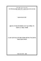 Quản lý nguồn nhân lực tại công ty điện lực bắc ninh