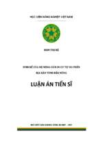 Sinh kế của hộ nông dân di cư tự do trên địa bàn tỉnh đắk nông