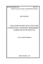 đánh giá kết quả phẫu thuật cắt bán phần cuốn mũi dƣới qua nội soi bằng microdebrider tại bệnh viện nguyễn tri phƣơng