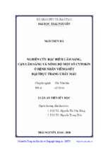 Nghiên cứu đặc điểm lâm sàng cận lâm sàng và nồng độ một số cytokin ở bệnh nhân viêm loét đại trực tràng chảy máu