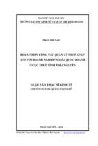 Hoàn thiện công tác quản lý thuế giá trị gia tăng đối với doanh nghiệp ngoài quốc doanh ở cục thuế tỉnh thái nguyên