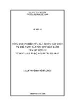 Tổng hợp nghiên cứu đặc trƣng cấu trúc và khả năng hấp phụ metylen xanh của sét hữu cơ từ bentonit ấn độ với natri stearat