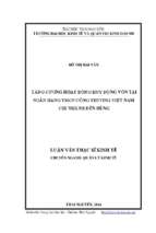 Tăng cường hoạt động huy động vốn tại ngân hàng tmcp công thương việt nam chi nhánh đền hùng