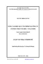 Nâng cao hiệu quả tài chính tại công ty cổ phần than núi béo vinacomin