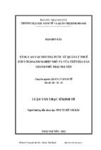 Nâng cao vai trò nhà nước về quản lý thuế đối với doanh nghiệp nhỏ và vừa trên địa bàn thành phố thái nguyên