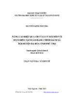 Nâng cao hiệu quả cho vay ưu đãi đối với hộ nghèo tại ngân hàng chính sách xã hội huyện hạ hòa tỉnh phú thọ