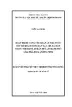 Hoàn thiện công tác quản lý nhà nước đối với hoạt động bán đấu giá tài sản trong thi hành án dân sự tại thành phố cẩm phả tỉnh quảng ninh