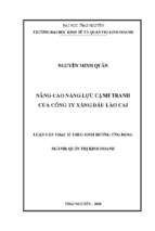 Nâng cao năng lực cạnh tranh của công ty xăng dầu lào cai