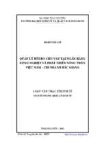 Quản lý rủi ro cho vay tại ngân hàng nông nghiệp và phát triển nông thông việt nam chi nhánh bắc giang