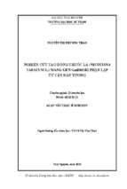 Nghiên cứu tạo dòng thuốc lá nicotiana tabacum l mang gen gmdreb2 phận lập từ cây đậu tương