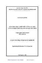 Giải pháp phát triển bền vững các khu công nghiệp trên địa bàn huyện phú bình