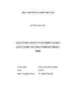 Quản lý dự án đầu tư xây dựng tại ban quản lý khu vực phát triển đô thị bắc ninh  
