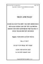 đánh giá đáp ứng điều trị trên bệnh nhân rối loạn trầm cảm chủ yếu tại phòng khám tâm thần kinh bệnh viện đại học y dược thành phố hồ chí minh