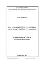 Một số giải pháp nâng cao năng lực cạnh tranh của công ty vinaphone