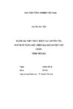đánh giá việc thực hiện các quyền của người sử dụng đất trên địa bàn huyện văn chấn, tỉnh yên bái  