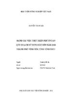 đánh giá việc thực hiện phương án quy hoạch sử dụng đất đến năm 2020 thành phố vĩnh yên, tỉnh vĩnh phúc  