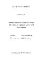 Kiểm soát thuế thu nhập doanh nghiệp đối với doanh nghiệp fdi tại cục thuế tỉnh thái bình  