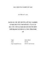 đánh giá việc bồi thường, hỗ trợ, tái định cư khi nhà nước thu hồi đất của dự án bảo tồn, tôn tạo khu di tích truông bồn trên địa bàn huyện đô lương tỉnh nghệ an  