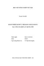 Hoàn thiện dịch vụ chăm sóc khách hàng tại công ty điện lực hưng yên  