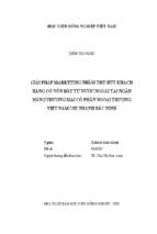 Giải pháp marketing nhằm thu hút khách hàng có vốn đầu tư nước ngoài tại ngân hàng thương mại cổ phần ngoại thương việt nam chi nhánh bắc ninh  