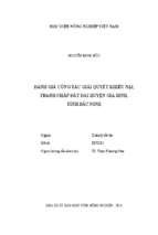 đánh giá công tác giải quyết khiếu nại, tranh chấp đất đai huyện gia bình, tỉnh bắc ninh  