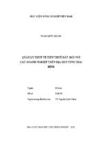 Quản lý thuế về tiền thuê đất đối với các doanh nghiệp trên địa bàn tỉnh thái bình  