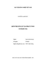 Quản trị nhân lực tại công ty tnhh youngbo vina  