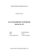 Quản trị marketing tại mobifone tỉnh hưng yên  