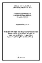 Nghiên cứu tiêu chí phân vùng thích nghi đất đai ứng dụng công nghệ cao cho sản xuất lúa và rau màu (nghiên cứu cụ thể trong điều kiện tỉnh an giang) tt