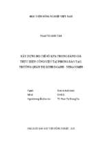 Xây dựng bộ chỉ số kpis trong đánh giá thực hiện công việc tại phòng đào tạo, trường quản trị kinh doanh   vinacomin  