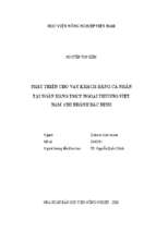 Phát triển cho vay khách hàng cá nhân tại ngân hàng tmcp ngoại thương việt nam chi nhánh bắc ninh  