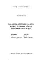 Nâng cao năng suất sinh sản của lợn nái landrace và yorkshire thông qua chọn lọc bằng chỉ thị phân tử  luận án tiến sĩ. chăn nuôi 9.62.01.05