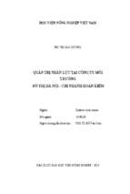 Quản trị nhân lực tại công ty môi trường đô thị hà nội   chi nhánh hoàn kiếm  