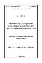 Hệ thống cơ quan của quốc hội trong điều kiện xây dựng nhà nước pháp quyền xã hội chủ nghĩa ở việt nam tt