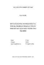 Kế toán quản trị chi phí sản xuất và tính giá thành sản phẩm tại công ty tnhh dệt may xuất khẩu thành công thái bình  