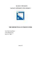 Export–import business the import plan of frozen pork