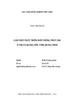 Giải pháp phát triển nuôi trồng thủy sản ở thị xã quảng yên, tỉnh quảng ninh  