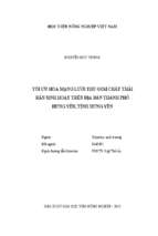 Tối ưu hóa mạng lưới thu gom chất thải rắn sinh hoạt trên địa bàn thành phố hưng yên, tỉnh hưng yên  