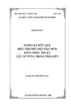 đánh giá kết quả điều trị trít hẹp hậu môn bằng phẫu thuật cắt cơ vòng trong phía bên