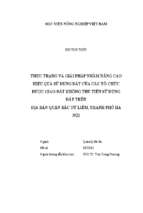 Thực trạng và giải pháp nhằm nâng cao hiệu quả sử dụng đất của các tổ chức được giao đất không thu tiền sử dụng đất trên địa bàn quận bắc từ liêm, thành phố hà nội  