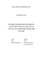 đặc điểm ngoại hình, khả năng sinh sản, sinh trưởng của đàn vịt trời nuôi tại công ty lucavi huyện thuận thành, tỉnh bắc ninh  
