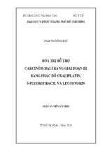 Hóa trị hỗ trợ carcinôm đại tràng giai đoạn iii b ng phác đồ oxaliplatin, 5 fluorouracil và leucovorin